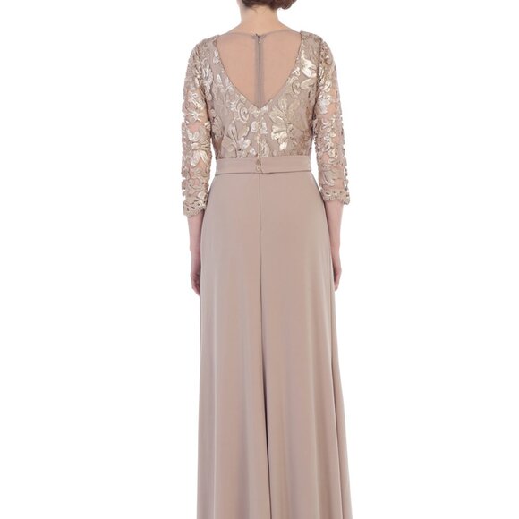 Eva USA #3163 NEW Jersey Chiffon Sequins Formal Gown-SIZE 4X-BURGUNDY - Picture 3 of 3